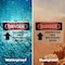 Signmission Construction Area Men Working Above Danger Sign, Plastic, 10in W x 7in L, 2PK OS-2PACK-DS-P-710-L-1931 - alternate 5